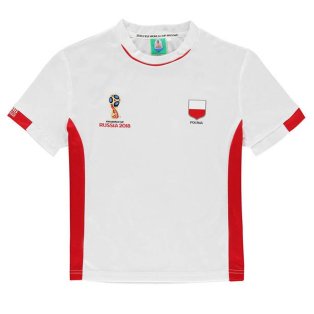 Poland FIFA World Cup 2018 Poly T-Shirt (White) - Kids