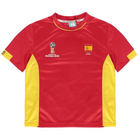 Spain FIFA World Cup 2018 Poly T Shirt (Red) - Kids