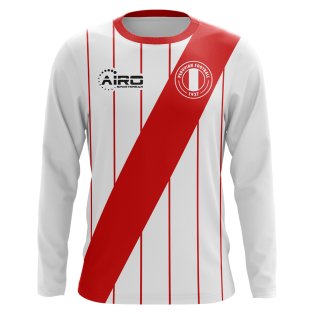 2020-2021 Peru Long Sleeve Home Concept Football Shirt (Kids)