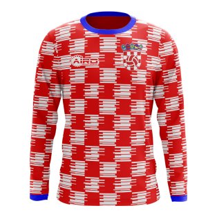 2022-2023 Croatia Long Sleeve Home Concept Football Shirt (Kids)