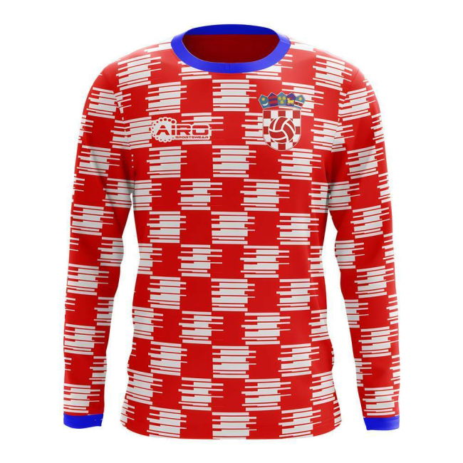 2025-2026 Croatia Long Sleeve Home Concept Football Shirt (Kids)