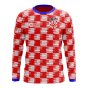 2023-2024 Croatia Long Sleeve Home Concept Football Shirt (Kids)