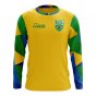 2022-2023 Brazil Long Sleeve Home Concept Football Shirt (Kids)