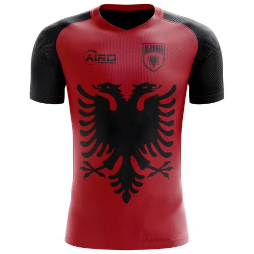 2025-2026 Albania Flag Concept Football Shirt - Womens