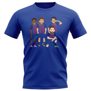 Barcelona Players Illustration T-Shirt (Blue)