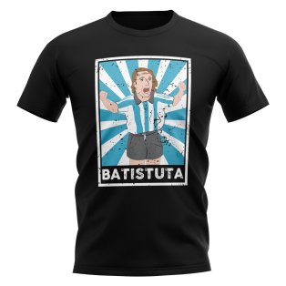 Gabriel Batistuta Argentina Legend Series T-Shirt (Black)