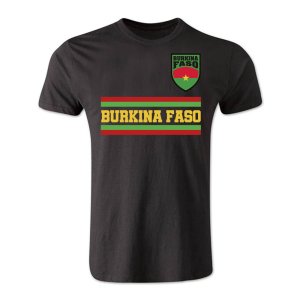 Burkina Faso Core Football Country T-Shirt (Black)