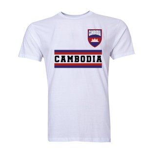Cambodia Core Football Country T-Shirt (White)