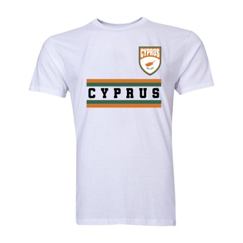 Cyprus Core Football Country T-Shirt (White)