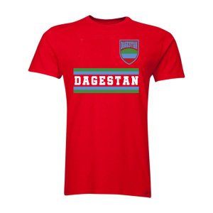 Dagestan Core Football Country T-Shirt (Red)
