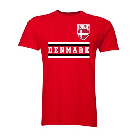 Denmark Core Football Country T-Shirt (Red)