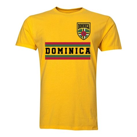 Dominica Core Football Country T-Shirt (Yellow)