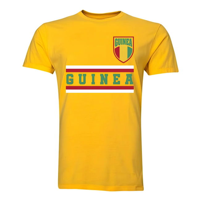 Guinea Core Football Country T-Shirt (Yellow)