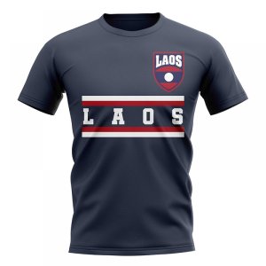 Laos Core Football Country T-Shirt (Navy)