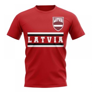 Latvia Core Football Country T-Shirt (Red)