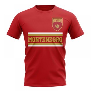 Montenegro Core Football Country T-Shirt (Red)