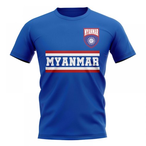 Myanmar Core Football Country T-Shirt (Blue)