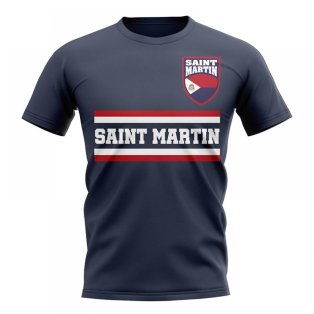 Saint Martin Core Football Country T-Shirt (Navy)