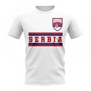 Serbia Core Football Country T-Shirt (White)