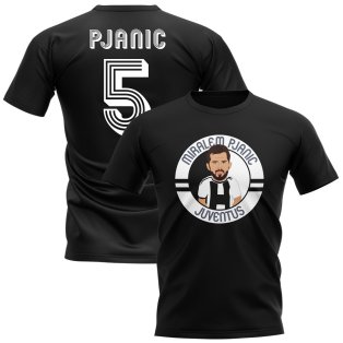 Miralem Pjanic Juventus Illustration T-Shirt (Black)