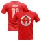 Thomas Lemar Atletico Madrid Illustration T-Shirt (Red)