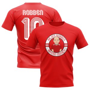 Arjen Robben Bayern Munich Illustration T-Shirt (Red)