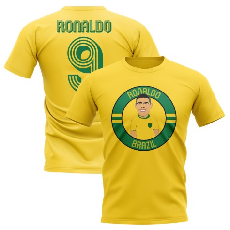 Ronaldo Brazil Illustration T-Shirt (Yellow)