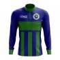Christmas Island Concept Football Half Zip Midlayer Top (Blue-Green)