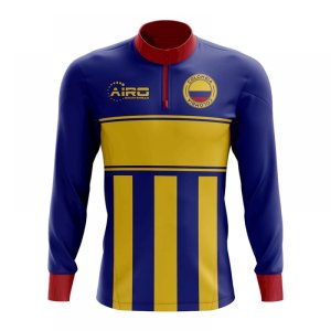 Colombia Concept Football Half Zip Midlayer Top (Blue-Yellow) Colombia Concept Football Half Zip Midlayer Top (Blue-Yellow)