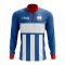 Crimea Concept Football Half Zip Midlayer Top (Blue-White)