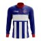 Iceland Concept Football Half Zip Midlayer Top (Blue-White)