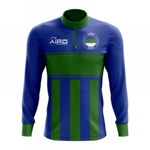 Komi Concept Football Half Zip Midlayer Top (Blue-Green)