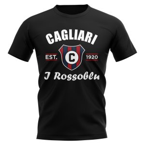Cagliari Established Football T-Shirt (Black)