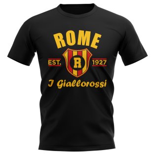 Roma Established Football T-Shirt (Black)