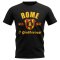 Roma Established Football T-Shirt (Black)
