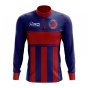 Samoa Concept Football Half Zip Midlayer Top (Blue-Red)