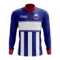 Slovakia Concept Football Half Zip Midlayer Top (Blue-White)