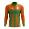 Cote d'Ivoire Concept Football Half Zip Midlayer Top (Orange-Green)