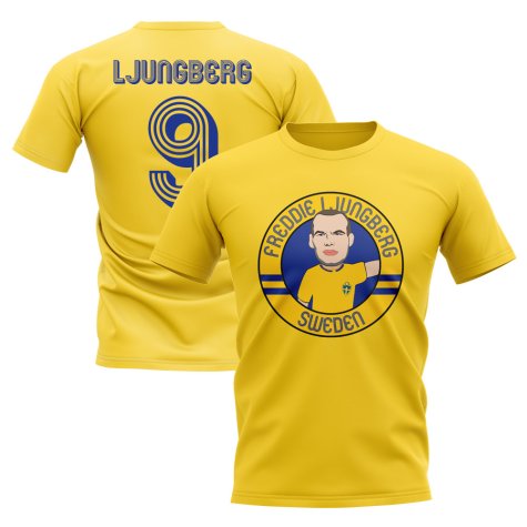 Freddie Ljungberg Sweden Illustration T-Shirt (Yellow)