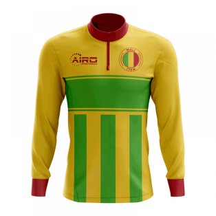 Mali Concept Football Half Zip Midlayer Top (Yellow-Green)
