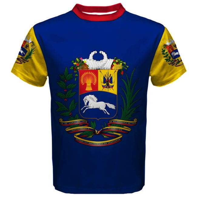 Venezuela Coat of Arms Sublimated Sports Jersey - Kids