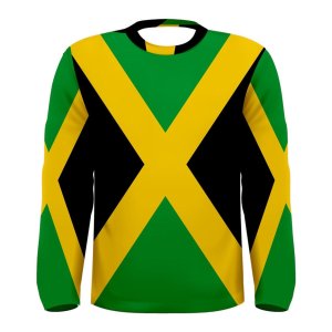 Jamaica Flag Long Sleeve Sublimated Sports Jersey
