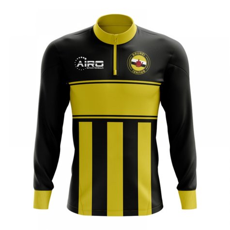 Brunei Concept Football Half Zip Midlayer Top (Black-Yellow)