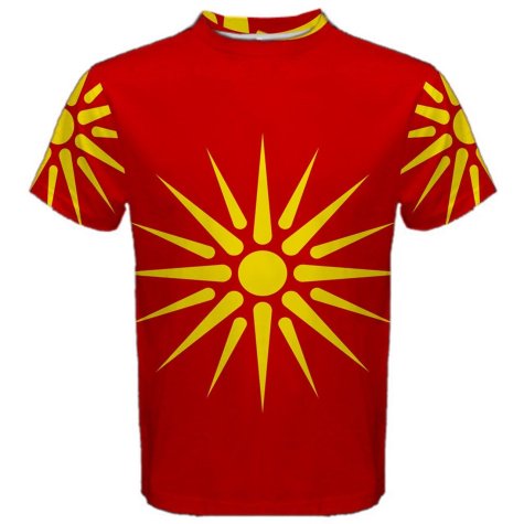 Old Republic of Macedonia Flag Sublimated Sports Jersey - Kids