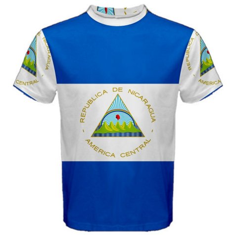 Nicaragua Flag Sublimated Sports Jersey - Kids