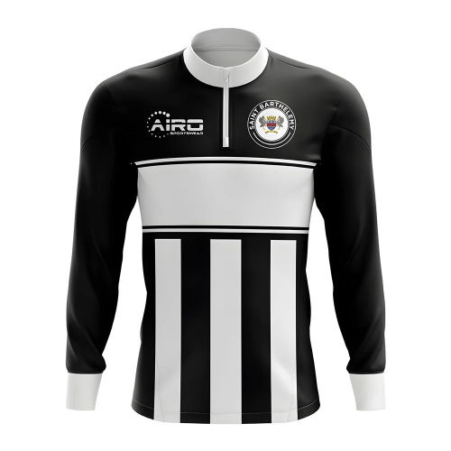 Saint BarthelemyConcept Football Half Zip Midlayer Top (Black-White)