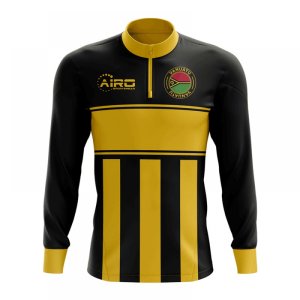 Vanuatu Concept Football Half Zip Midlayer Top (Black-Yellow)
