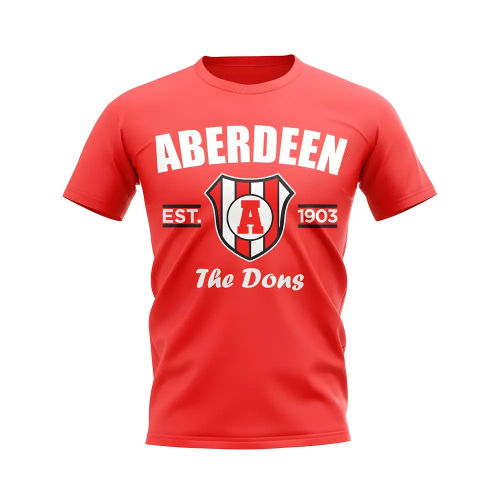 Aberdeen Established Football T-Shirt (Red)