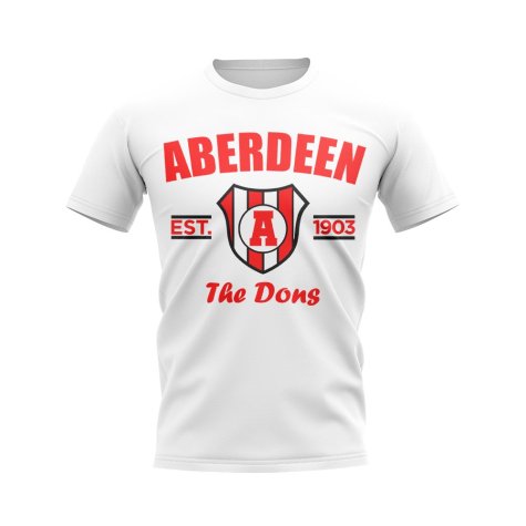 Aberdeen Established Football T-Shirt (White)