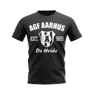 AGF Aarhus Established Football T-Shirt (Black)